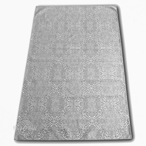 VINTAGE Silver L mentás halványszürke stilizált virágmintás szőnyeg 160 x 230 cm